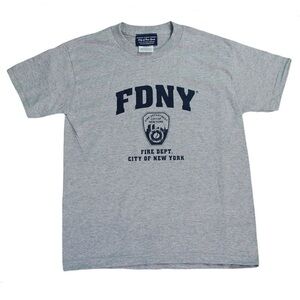 FDNY Classic NWT Gray Short Sleeve Kids Tee size L or Women's size S